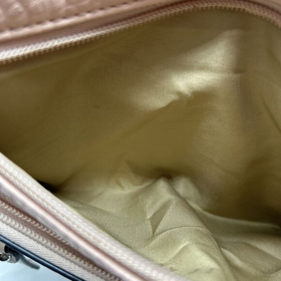 Giani Bernini Pebbled Faux Leather Crossbody Pink Bag Silver Hardware‎ - Picture 10 of 16